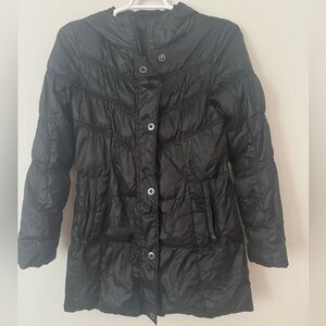 Prana Milly Down Long Puffer Black Jacket